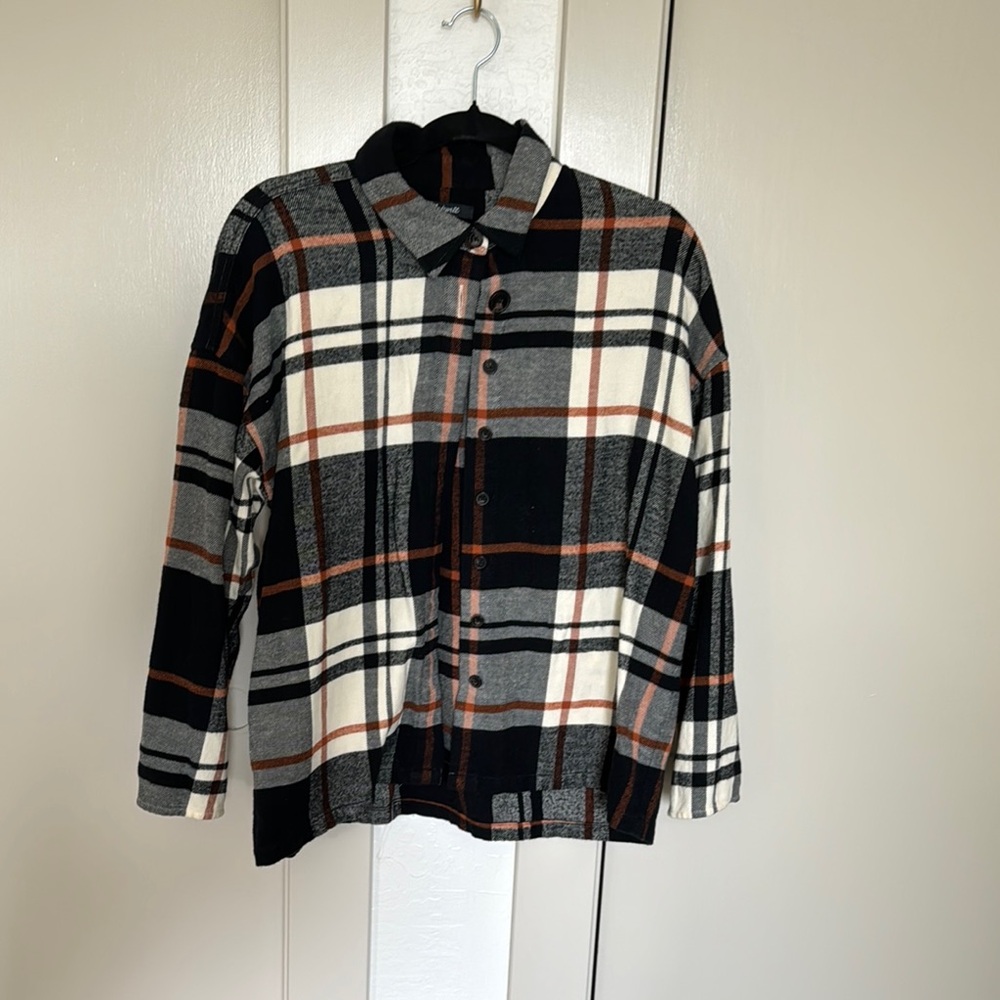 Plaid Button-Up Shirt